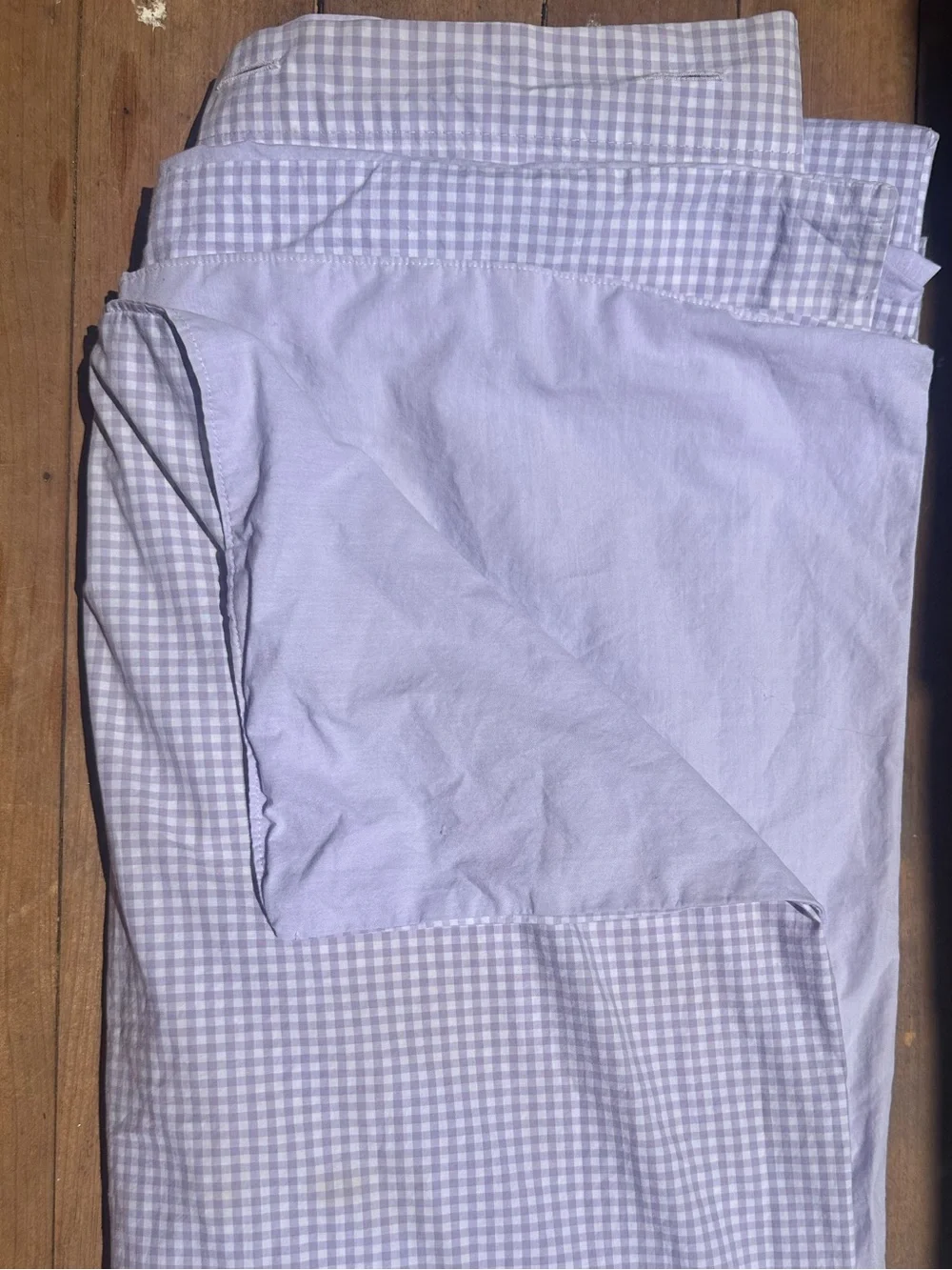 Pottery Barn Kids Lilac Gingham reversible Duvet only